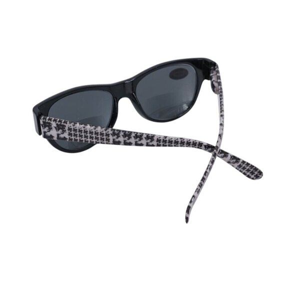 Bifocal +1.50 Sunreader Sunglasses – Black Brown Plaid Frame - Picture 2 of 2